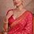 Pink woven design zari silk blend paithani saree