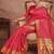 Pink woven design zari silk blend paithani saree