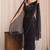 Black floral embroidered poly georgette designer saree