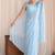 Blue floral embroidered poly georgette designer saree