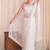 Off white floral sequinned net designer saree