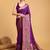 Purple ethnic motifs woven design art silk kanjivaram saree