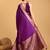 Purple ethnic motifs woven design art silk kanjivaram saree
