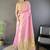 Pink woven design silk blend handloom mysore silk saree