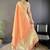Peach woven design silk blend handloom mysore silk saree