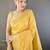 Yellow woven design silk blend handloom mysore silk saree