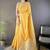 Yellow woven design silk blend handloom mysore silk saree