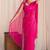 Magenta floral beads and stones poly georgette designer saree