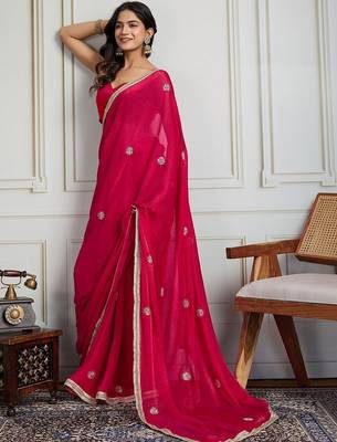 Pink embellished sarees 3