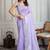 Lavender embroidered net sarees