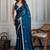 Teal embellished sarees