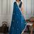 Teal embellished sarees