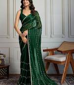 Green embellished sarees