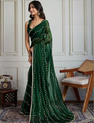 Green embellished sarees 2