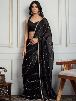 Black embellished sarees 3