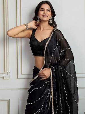 Black embellished sarees 4