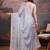 Lavender floral embroidered saree with blouse
