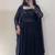 Black designer faux georgette palazzo suit set