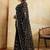 Black bandhani printed saree