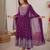 Wine purple designer heavy faux georgette anarkali suit set