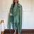 Green designer american silk blend palazzo suit set
