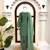 Green designer american silk blend palazzo suit set