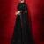 Black embellished sequinned pure georgette lehenga saree