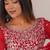 Ruby red designer heavy faux georgette anarkali suit set