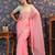 Pink embellished border saree