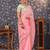 Pink embellished border saree