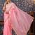 Pink embellished border saree