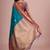 Teal ethnic motifs zari silk blend designer kanjeevaram saree