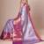 Lavender woven design kanjeevaram silk saree with blouse piece