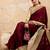 Burgundy embroidered sarees with blouse