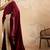 Burgundy embroidered sarees with blouse
