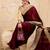 Burgundy embroidered sarees with blouse