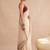 Off white embellished sequinned poly georgette designer saree