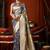 Blue woven design zari pure silk saree