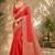Red women's silk blend  woven design zari silk blend banarasi saree