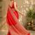 Red women's silk blend  woven design zari silk blend banarasi saree