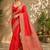 Red women's silk blend  woven design zari silk blend banarasi saree
