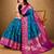 Teal woven design zari silk blend banarasi saree