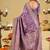 Purple embellished embroidered silk blend heavy work banarasi saree