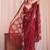 Maroon sequinned net designer saree
