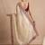 Cream embellished embroidered organza designer saree