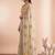 Cream embellished embroidered poly georgette designer saree