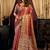 Maroon woven design zari tissue saree