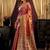 Maroon woven design zari tissue saree