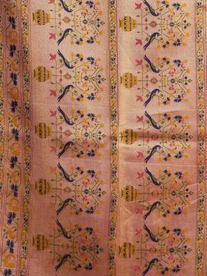 Maroon woven design zari tissue saree 4