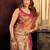 Maroon woven design zari tissue saree